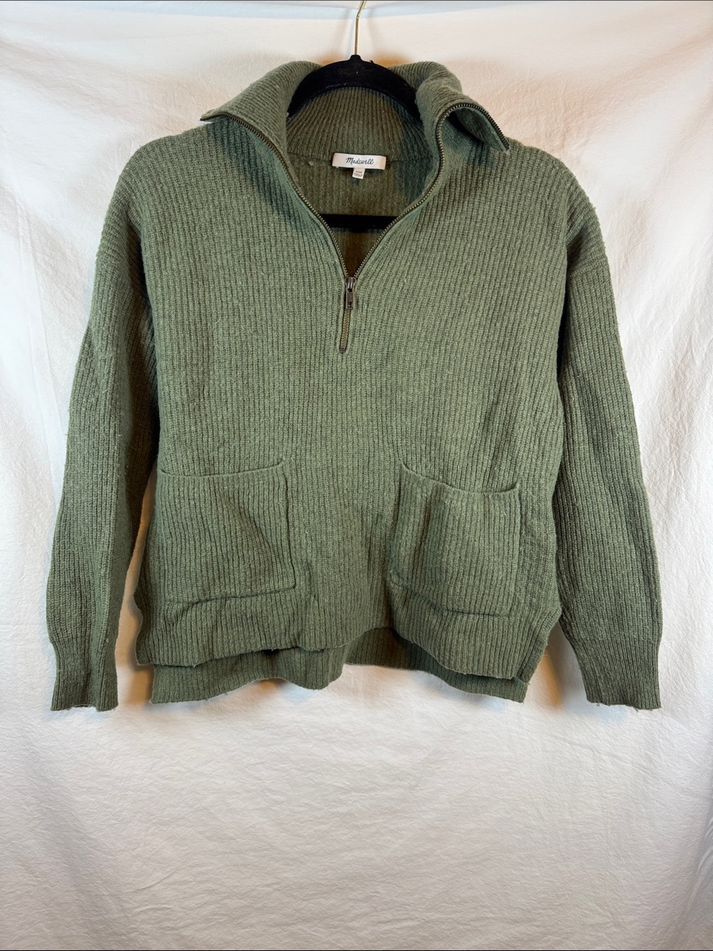 Madewell Wool Blend Front Zip Sweater XXS